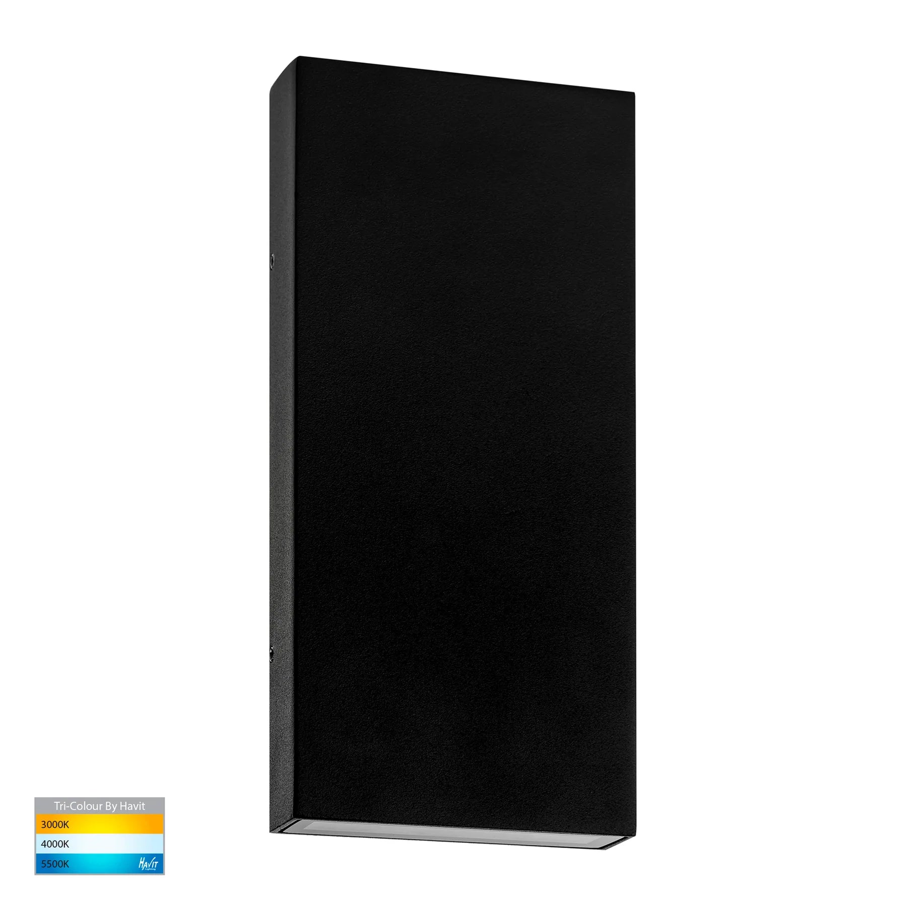 Havit Essil Up & Down Exterior Wall Lights Tri - Black 2x6W 12V/240V IP54 - HV3649T-BLK-12V, HV3649T-BLK-240V - Havit Lighting