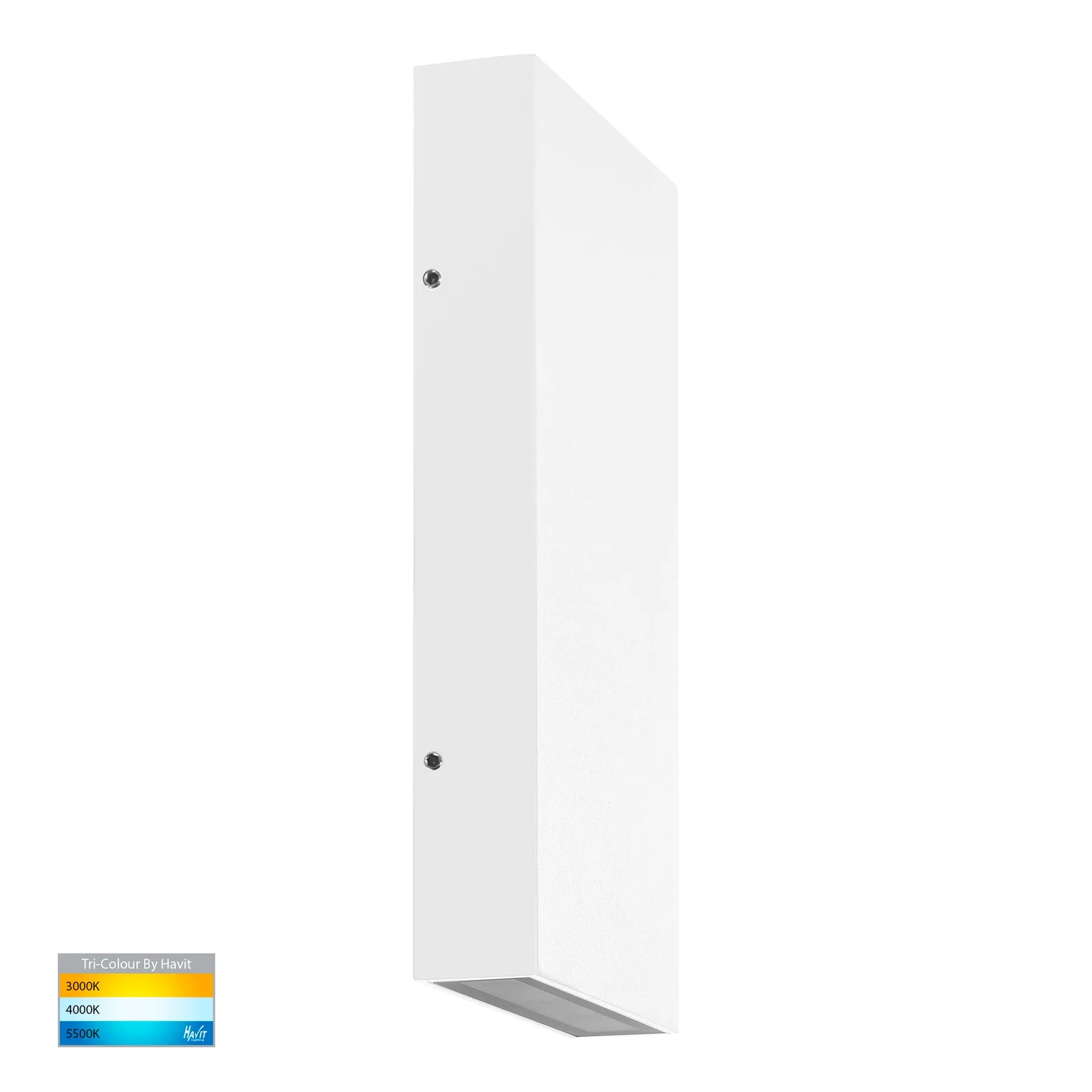 Havit Essil Up & Down Exterior Wall Lights Tri - White 2x6W 12V/240V IP54 - HV3649T-WHT-12V, HV3649T-WHT-240V - Havit Lighting