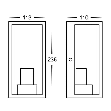 Havit Bayside Exterior Wall Lights 2700K 316 Stainless Steel 8W 240V IP54 - HV3659W-SS316