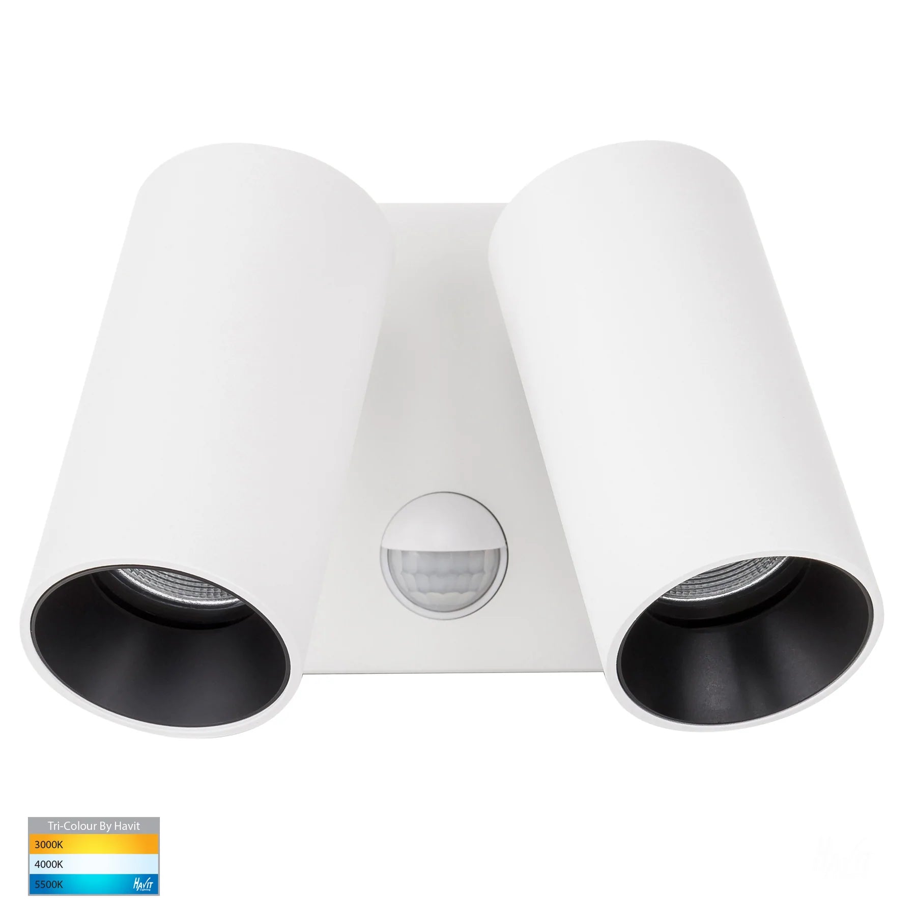 Havit Revo Double Adjustable With Sensor Exterior Wall Lights Tri - White 2x9W 240V IP65 - HV3684T-WHT - Havit Lighting