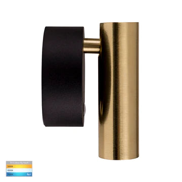 Havit Lesen Single Adjustable Interior Wall Light Tri - Black Brass 5W 240V IP20 - HV3689T-BLKBR -Havit Lighting