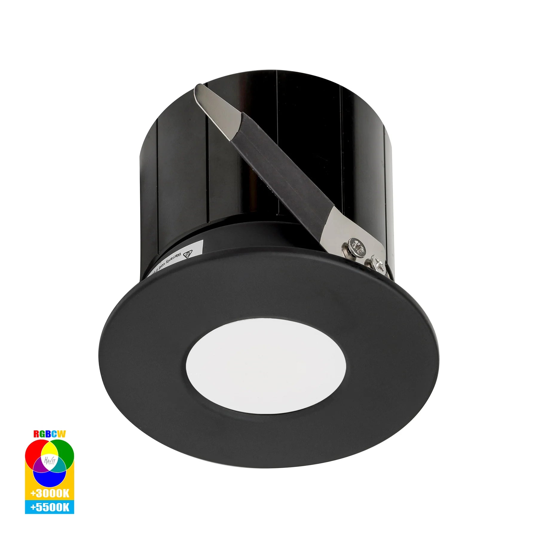 Havit Prime Fixed WIFI LED Downlight RGBCW Black 12W 240V IP54 - HV5511RGBCW-BLK - Havit Lighting