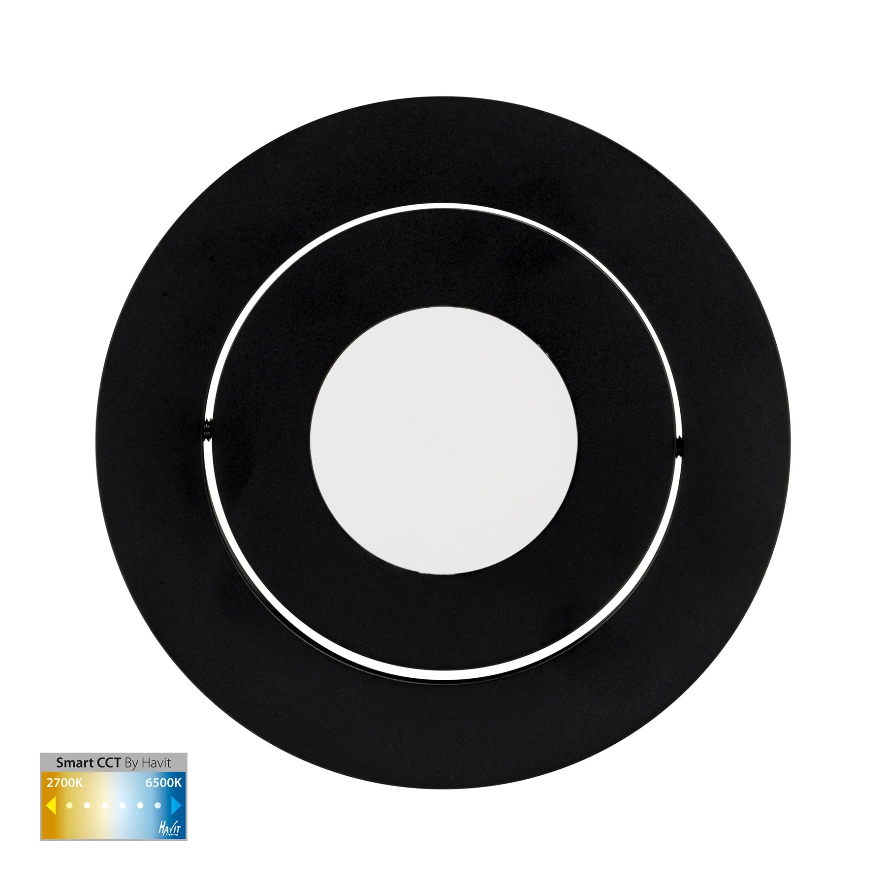 Havit Prime Tilt CCT WIFI LED Downlight 2700K 6500K Black 12W 240V IP54 - HV5512CCT-BLK - Havit Lighting