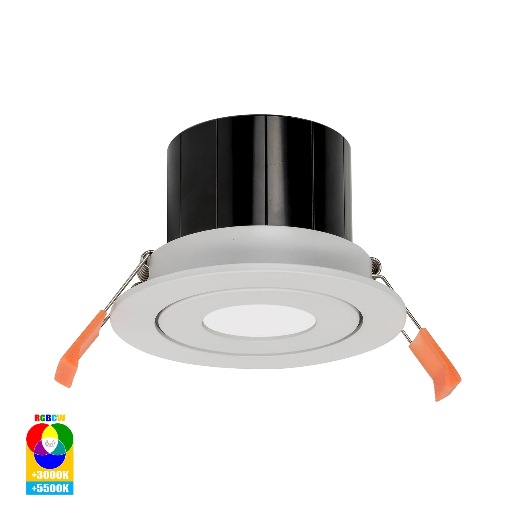Havit Prime Tilt WIFI LED Downlight RGBCW White 12W 240V IP54 - HV5512RGBCW-WHT - Havit Lighting
