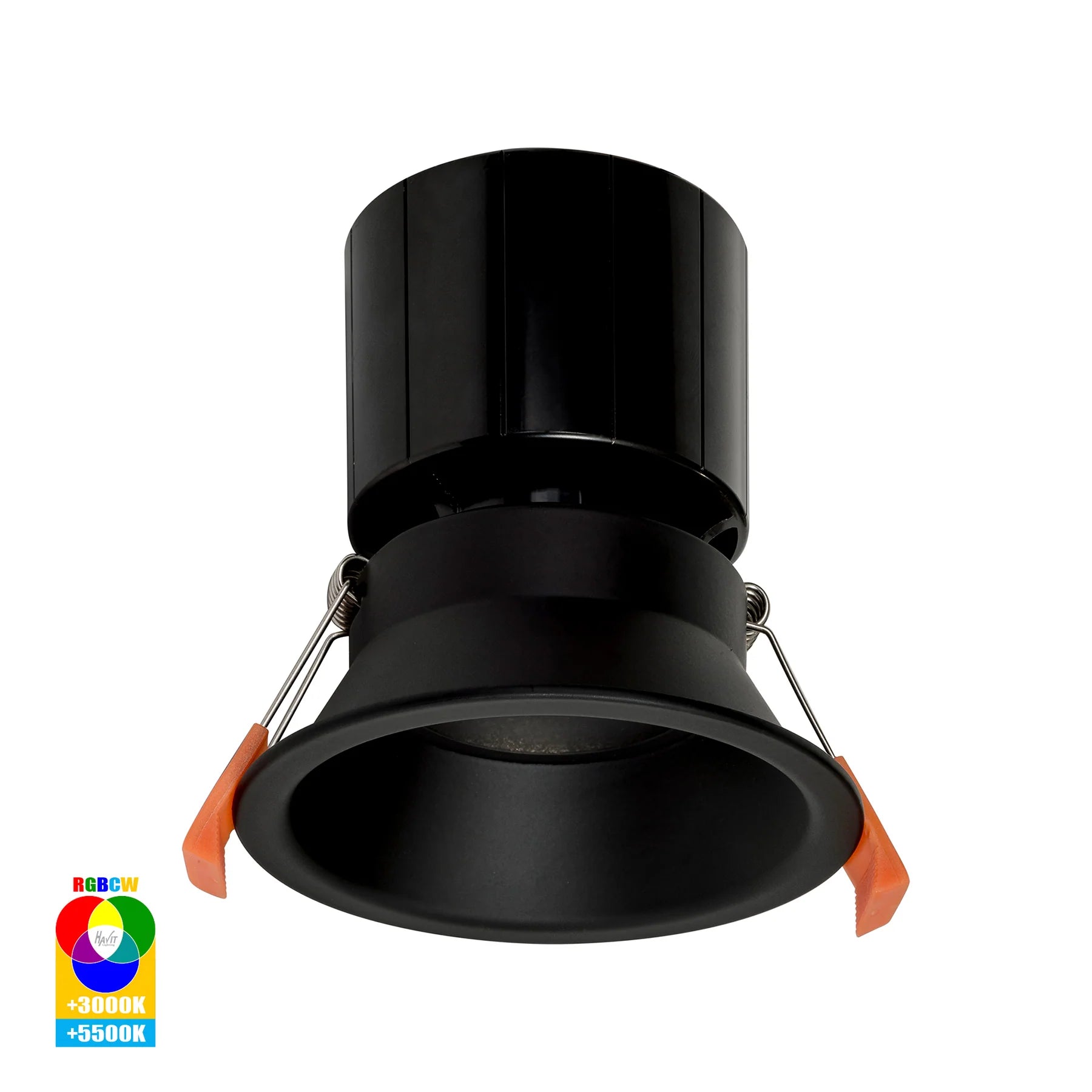 Havit Prime Fixed Deep WIFI LED Downlight RGBCW Black 12W 240V IP54 - HV5514RGBCW-BLK - Havit Lighting