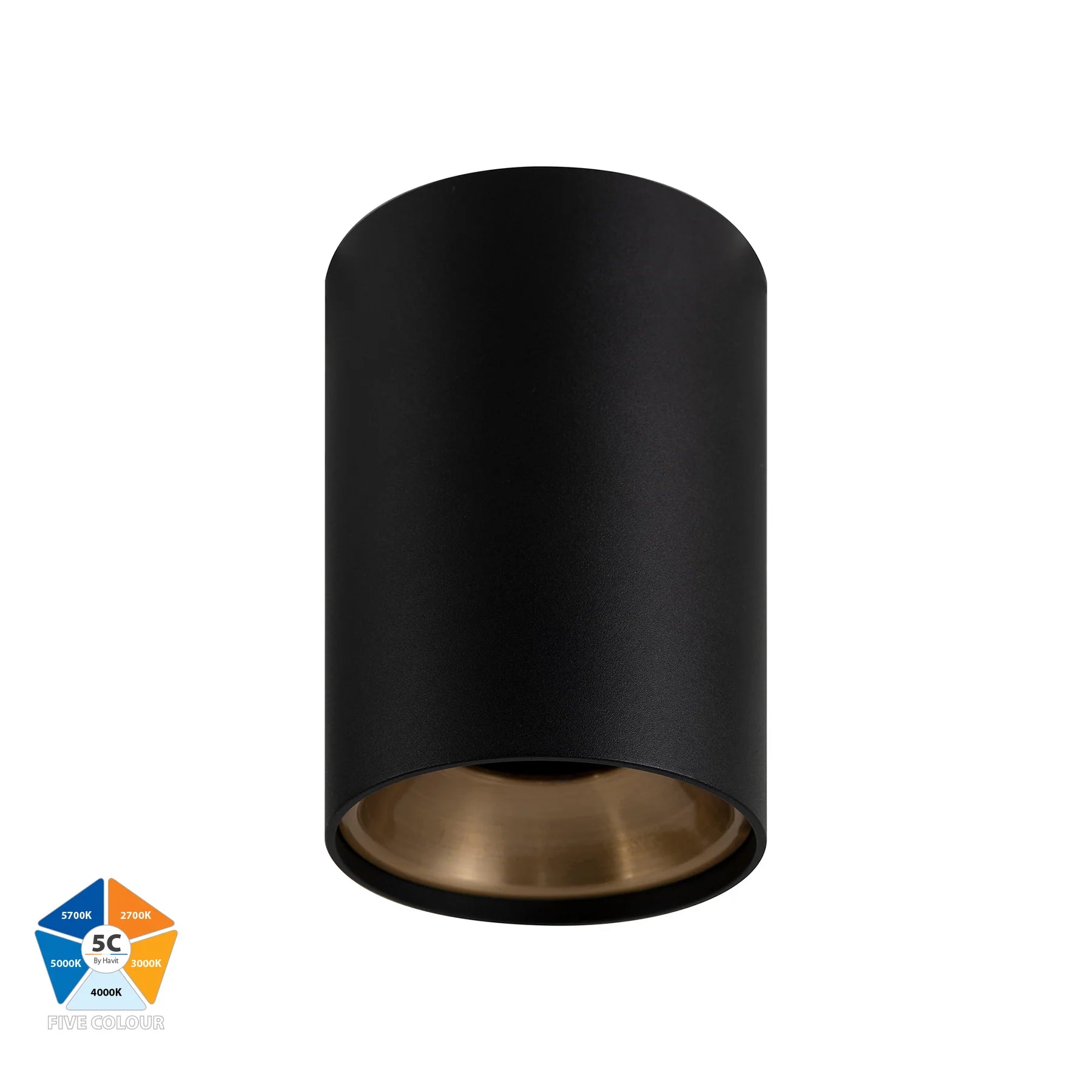 Havit Inner Ring to Suit HV5842 LED Surface Mounted Downlight 5CCT Gold/ Black/ Chrome 12W 240V IP54 - HV5842