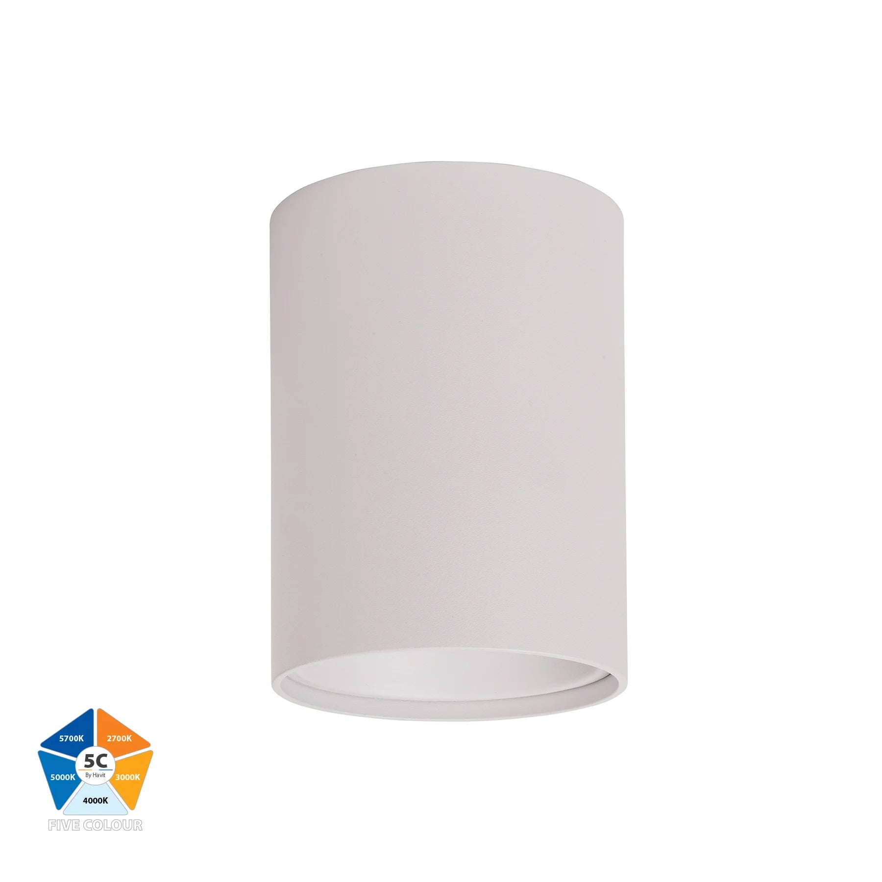 Havit Nella LED Surface Mounted Downlight 5CCT White 12W 12V/240V IP54 - HV5842S-WHT, HV5842S-WHT-12V - Havit Lighting