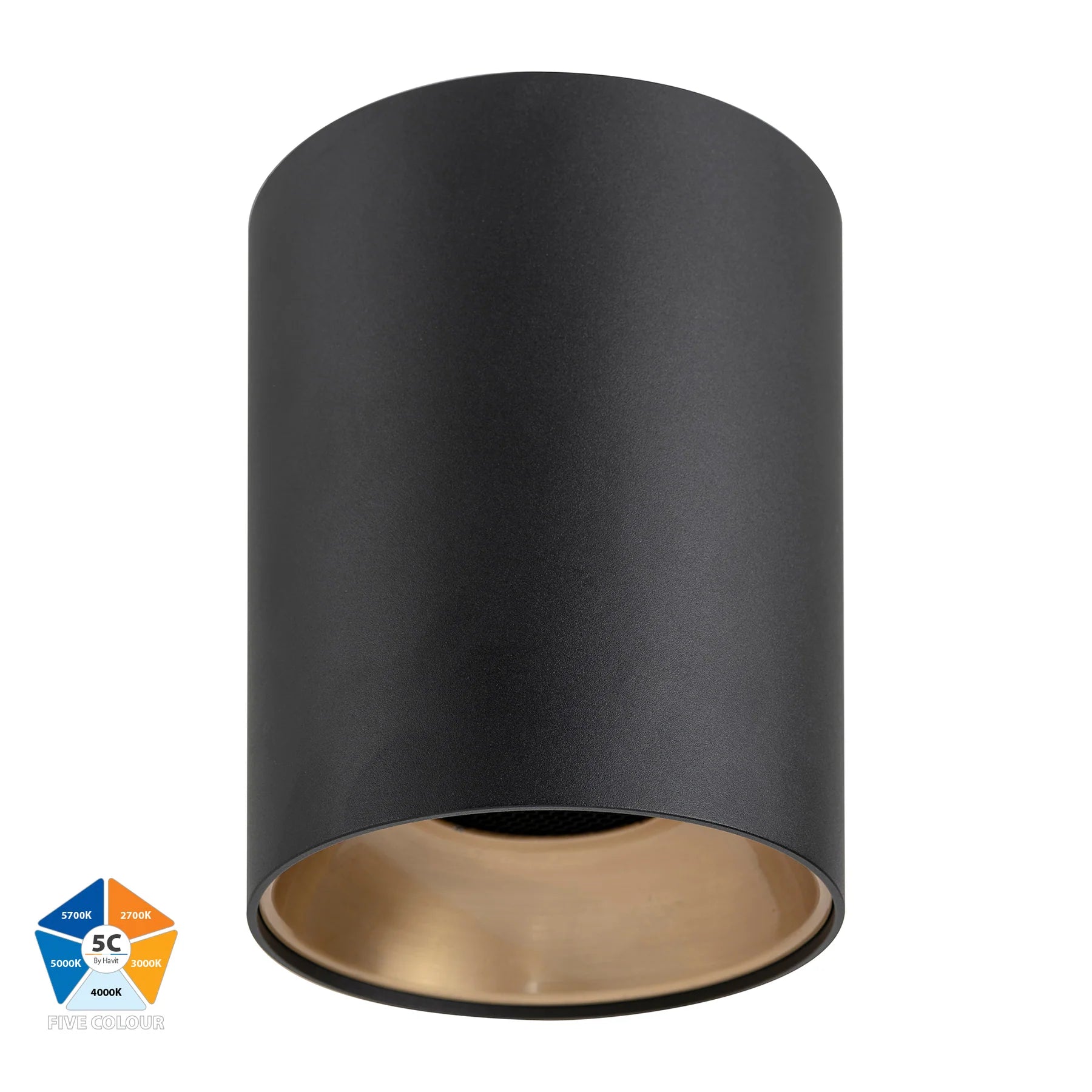 Havit Inner Ring to Suit HV5844 LED Surface Mounted Downlight 5CCT Gold/ Black/ Chrome 24W 240V IP54 - HV5844