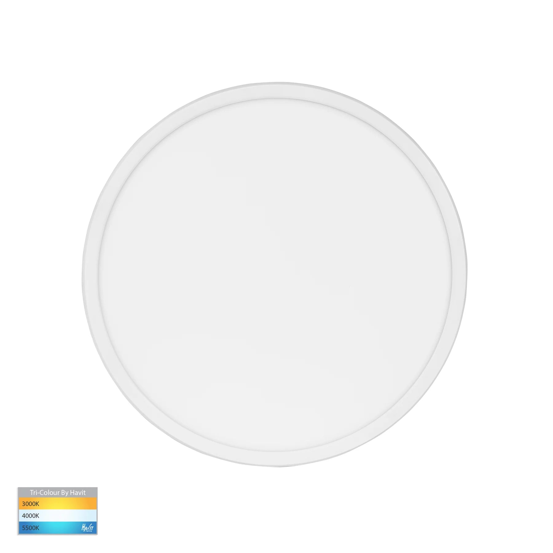 Havit Slim Ceiling Mounted LED Oysters Tri- White 24W 240V IP54 - HV5877T-WHT