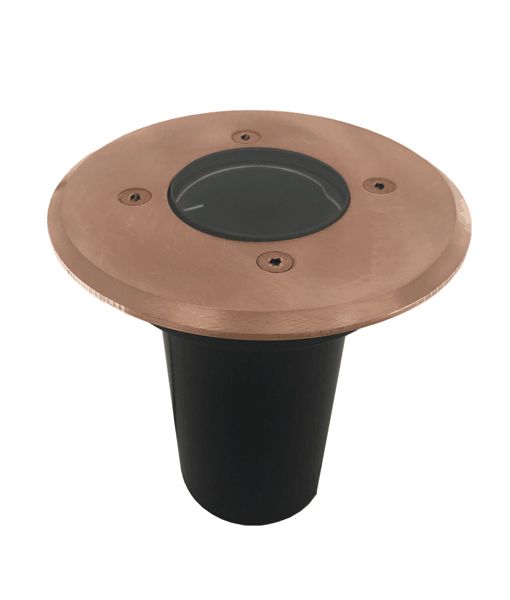 CLA Exterior Recessed Large faceplate Inground Garden Step and Up Lights Polished Copper/ Aged Brass/ Stainless Steel 12V IP67 - IGM