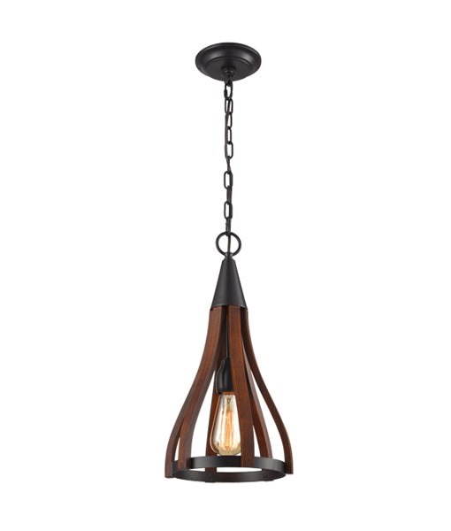 CLA KHALEESI: Medieval Style Rustic Oak Dark Red Wood Interior Pendant Small / Medium / Large 220-240V -KHALEESI1, KHALEESI2, KHALEESI3- CLA Lighting