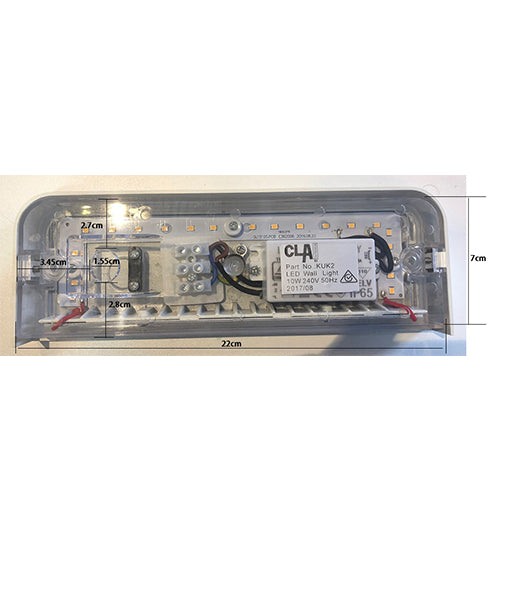 CLA KUK: LED Surface Mounted Exterior Wall Lights 3000K Matt White / Dark Grey 10W 100-240V IP54 - KUK