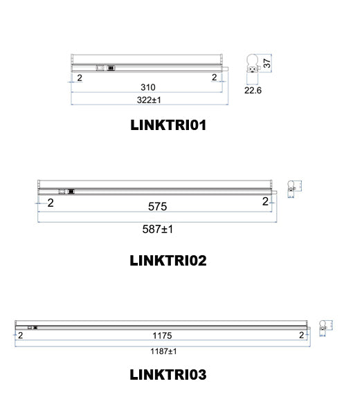 CLA LINKTRI: Interior Linkable T5 Slimline Utility Lights LED Linear Batten Tri- White 4W/ 9W/ 18W IP20 - LINKTRI