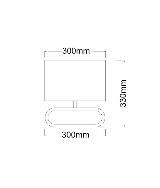 CLA LOTUS: Cloth Shade Table Lamp Blonde / Dark Wood 240V - LOTUS1, LOTUS2 - CLA Lighting