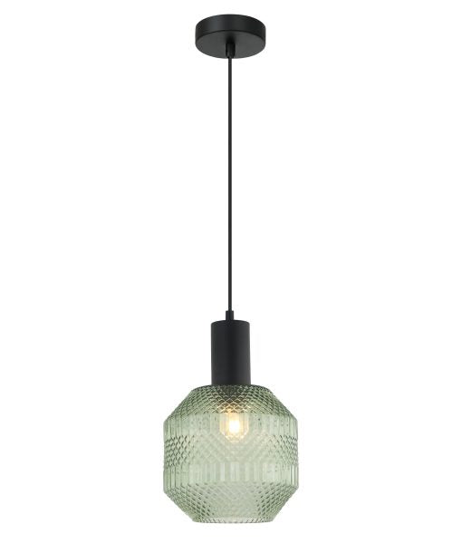 CLA MARACA: Glass Jar With Quadrilateral Segment Interior Pendant Smoke / Green / Amber / Copper / Chrome 220-240V - MARACA1, MARACA2, MARACA3, MARACA4, MARACA5 - CLA Lighting