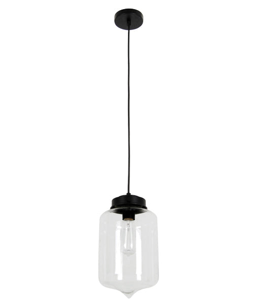CLA MASON: Modern Retro Oblong / Tipped / Oval Glass Interior Pendant Clear / Smoke / Amber 220-240V - MASON - CLA Lighting.