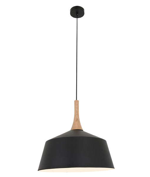 CLA NORDIC: Modern Scandinavian Steel/ Wood Interior Pendant Black/ White 220-240V - NORDIC1, NORDIC2, NORDIC3, NORDIC4, NORDIC5, NORDIC6