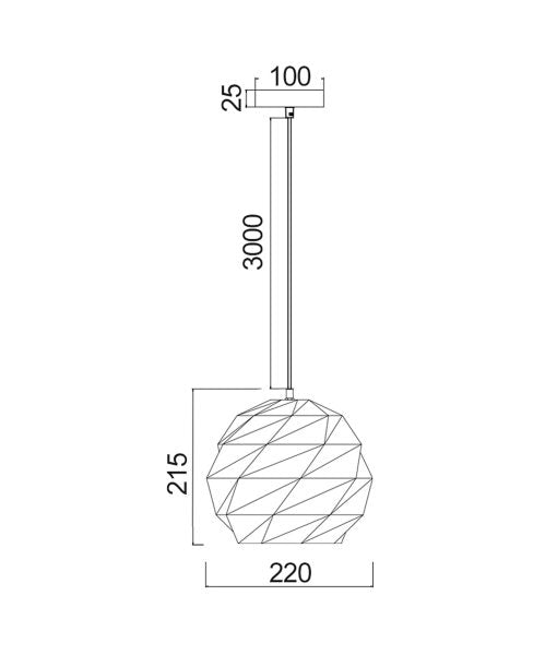 CLA ORIGAMI: Dome Carved Iron Interior Pendant Matt White / Rose Gold / Matt Grey 220-240V - ORIGAMI1, ORIGAMI2, ORIGAMI3, ORIGAMI4, ORIGAMI5, ORIGAMI6 - CLA Lighting