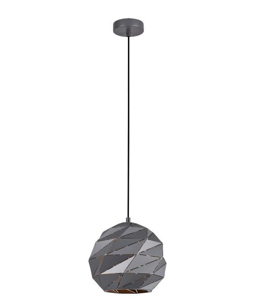 CLA ORIGAMI: Dome Carved Iron Interior Pendant Matt White / Rose Gold / Matt Grey 220-240V - ORIGAMI1, ORIGAMI2, ORIGAMI3, ORIGAMI4, ORIGAMI5, ORIGAMI6 - CLA Lighting