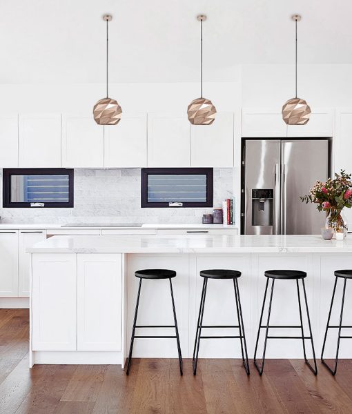 CLA ORIGAMI: Dome Carved Iron Interior Pendant Matt White / Rose Gold / Matt Grey 220-240V - ORIGAMI1, ORIGAMI2, ORIGAMI3, ORIGAMI4, ORIGAMI5, ORIGAMI6 - CLA Lighting