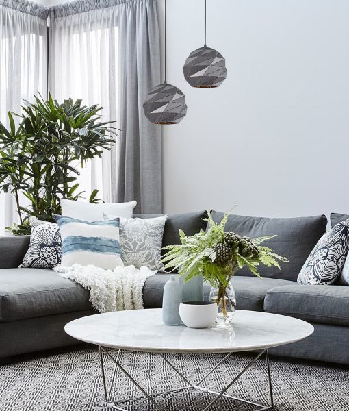 CLA ORIGAMI: Dome Carved Iron Interior Pendant Matt White / Rose Gold / Matt Grey 220-240V - ORIGAMI1, ORIGAMI2, ORIGAMI3, ORIGAMI4, ORIGAMI5, ORIGAMI6 - CLA Lighting