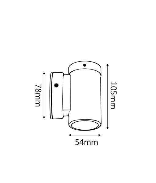 CLA GU10 Pillar Spot Exterior Wall Lights Aged Copper 110-265V IP54 - PGUDCECA, PG1FCECA, PG1ACECA, PG2ACECA - CLA Lighting