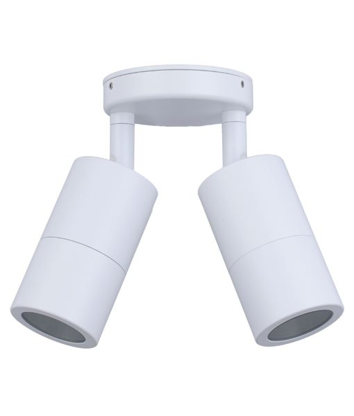 CLA GU10 Pillar Spot Exterior Wall Lights White 110-265V IP65- PG1FWH, PG1AWH, PG2AWH