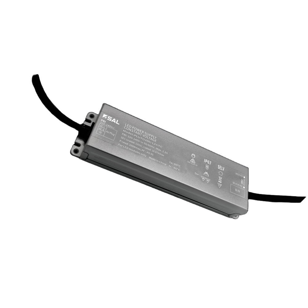SAL PLUTO 200FC Drivers 200W 12/24V IP67 - PLUTO200/24V/FC, PLUTO200/12V/FC - SAL Lighting