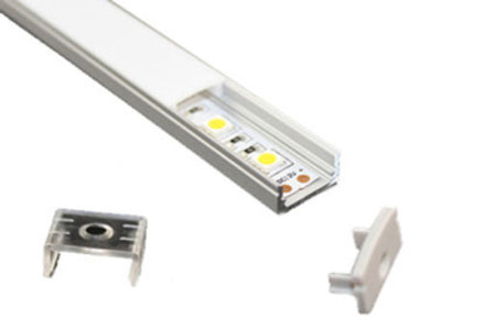Azoogi 17.1mm x 8.5mm Surface Mounted Profiles- PR002: Aluminium Surfaced Profile