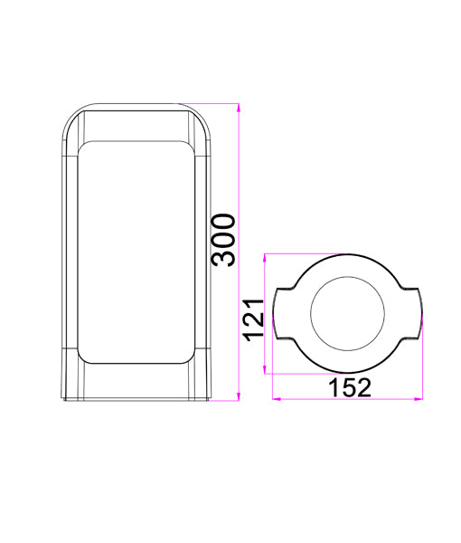 CLA SEKER: Exterior Surface Mounted LED Bollards 3000K Dark Grey 13W 100-240V IP65 - SEKER1, SEKER2, SEKER3 - CLA Lighting