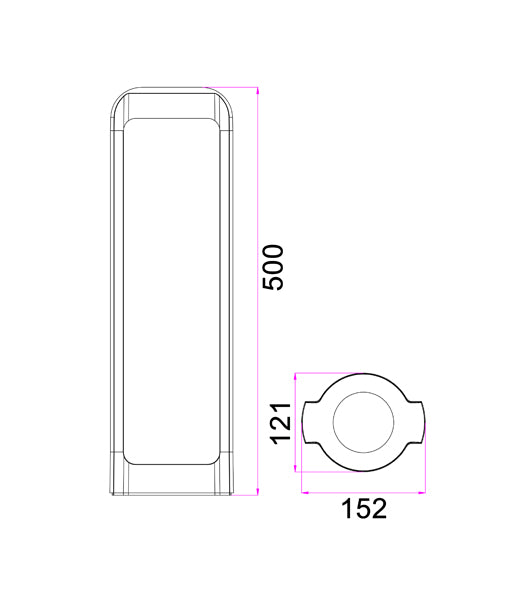 CLA SEKER: Exterior Surface Mounted LED Bollards 3000K Dark Grey 13W 100-240V IP65 - SEKER1, SEKER2, SEKER3 - CLA Lighting