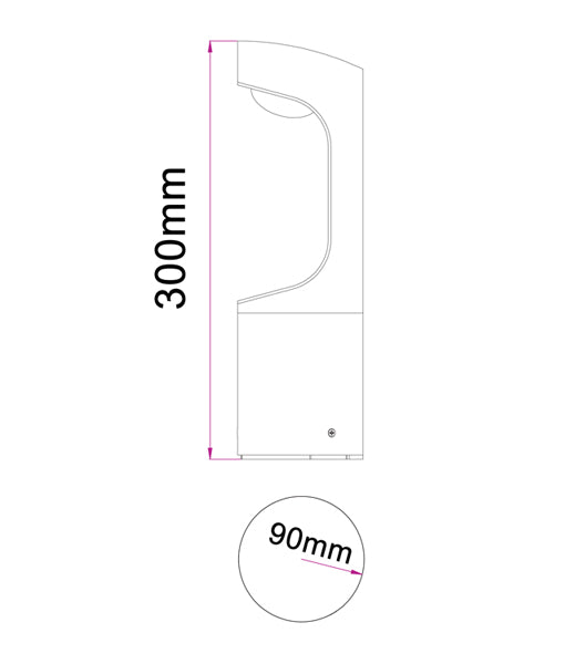 CLA SETH: Exterior Surface Mounted Wall Lights & LED Bollards 3000K Matt Black 9W 100-240V IP54 - SETH1, SETH2, SETH3, SETH4
