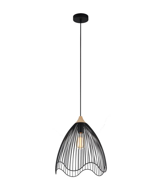 CLA SPIAGGIA: Wavy Edge Cone / Dome Interior Pendant Matt Black / Matt White 220-240V - SPIAGGIA1, SPIAGGIA2, SPIAGGIA3, SPIAGGIA4 - CLA Lighting