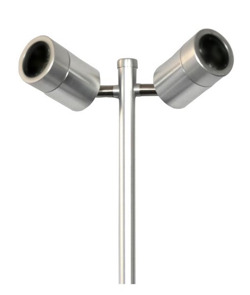 CLA MR16 Exterior Adjustable Head Garden Spike Light Black/ Stainless Steel/ Black 12-25V IP65 - SPM