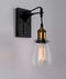CLA Strung Decorative and Clear Pear Shaped Glass Interior Wall Light Black or Antique Brass 220-240V - STRUNG1-CLA Lighting. 