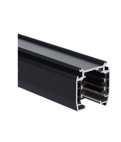 CLA 4 Wire 3 Circuit Universal Tracks, Connectors, End Cap & Live End Accessories Black - TRK3BL - CLA Lighting