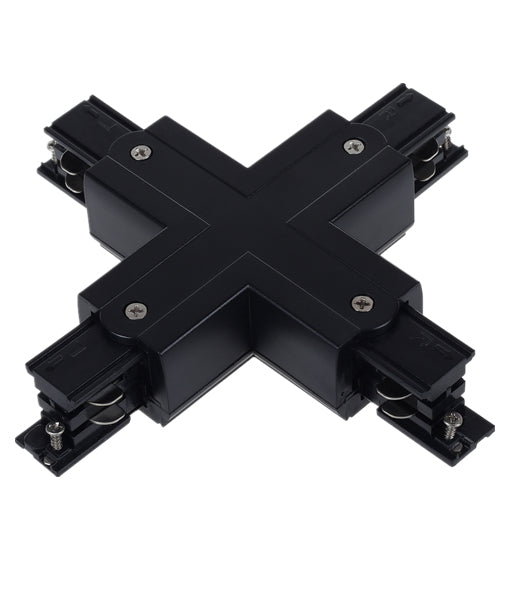 CLA 4 Wire 3 Circuit Universal Tracks, Connectors, End Cap & Live End Accessories Black - TRK3BL - CLA Lighting