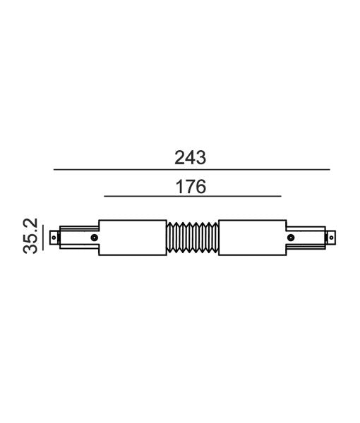 CLA 4 Wire 3 Circuit Universal Tracks, Connectors, End Cap & Live End Accessories Black - TRK3BL - CLA Lighting
