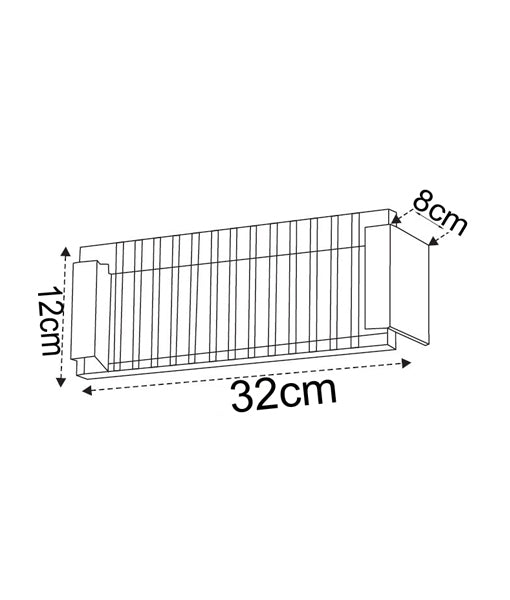 CLA Vienna with Clear and Frosted Ribbed Diffuser LED Interior Wall Light 3000K Matt White 12W 220-240V IP20 - VIENNA