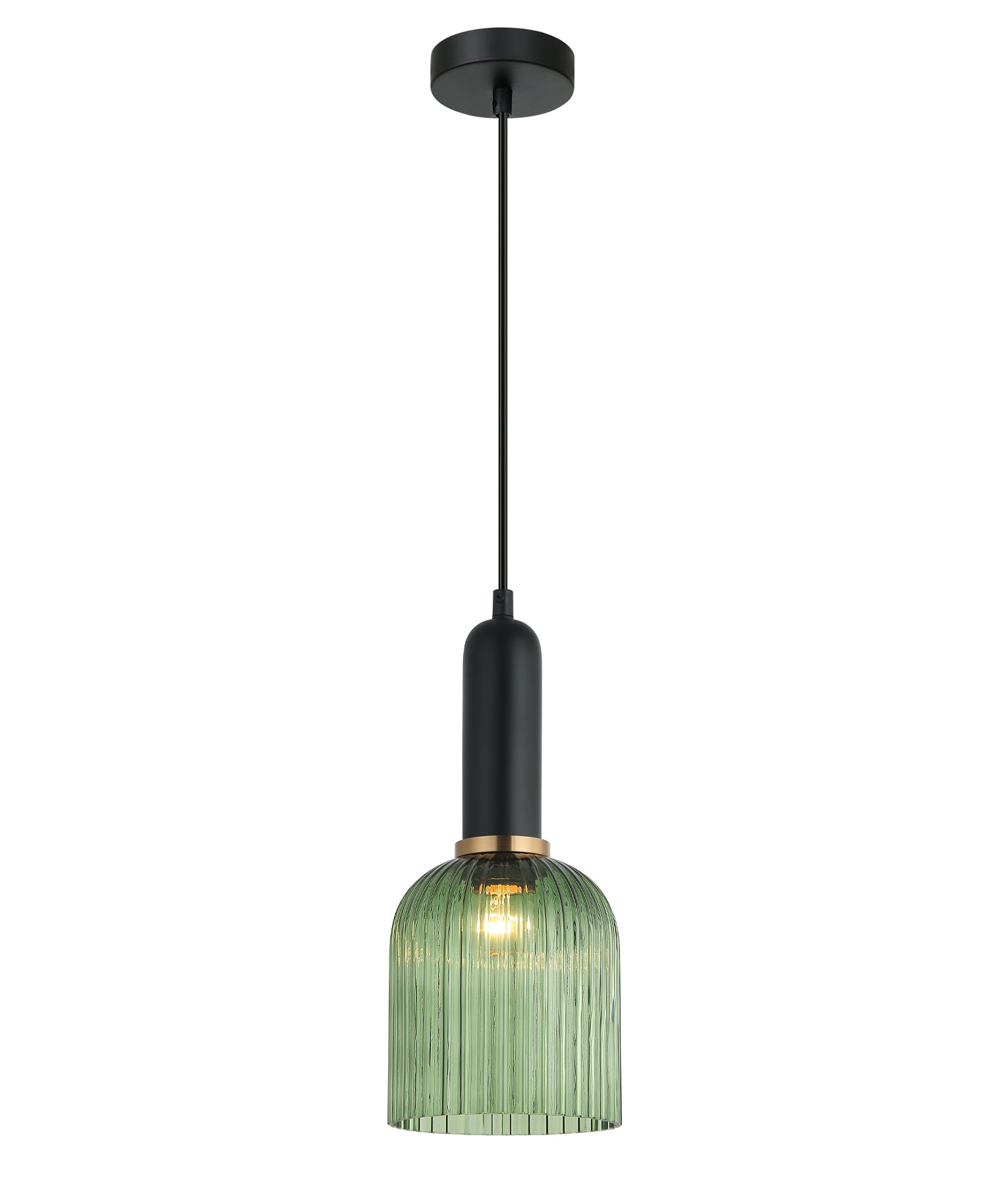 CLA VINTAJ: Ellipse Ribbed Glass Interior Pendant Copper/ Chrome/ Clear/ Smoke/ Green/ Amber 220-240V - VINTAJ7, VINTAJ8, VINTAJ9, VINTAJ10, VINTAJ11, VINTAJ12