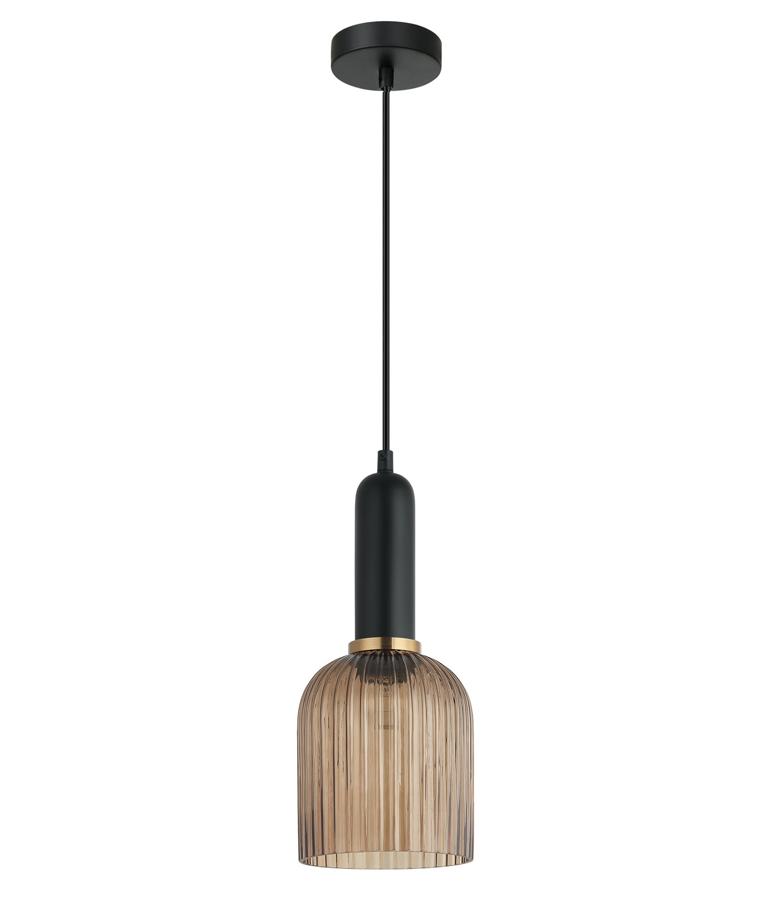 CLA VINTAJ: Ellipse Ribbed Glass Interior Pendant Copper/ Chrome/ Clear/ Smoke/ Green/ Amber 220-240V - VINTAJ7, VINTAJ8, VINTAJ9, VINTAJ10, VINTAJ11, VINTAJ12