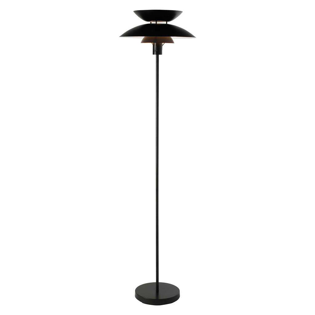 Domus ALLEGRA-FL Floor Lamp Black/ Satin Chrome/ White 240V IP20 - 22707, 22708, 22709