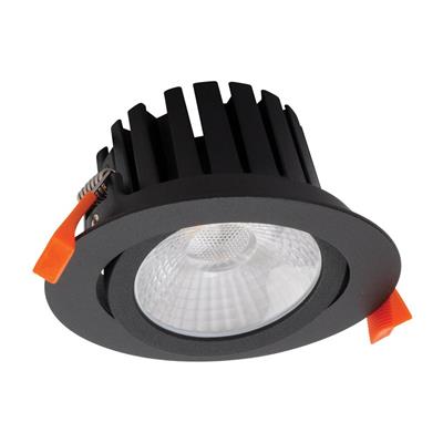 Domus AQUA-13 Round Tiltable Dimmable LED Downlight Kit Tri - Black 13W 240V IP65 - 21274
