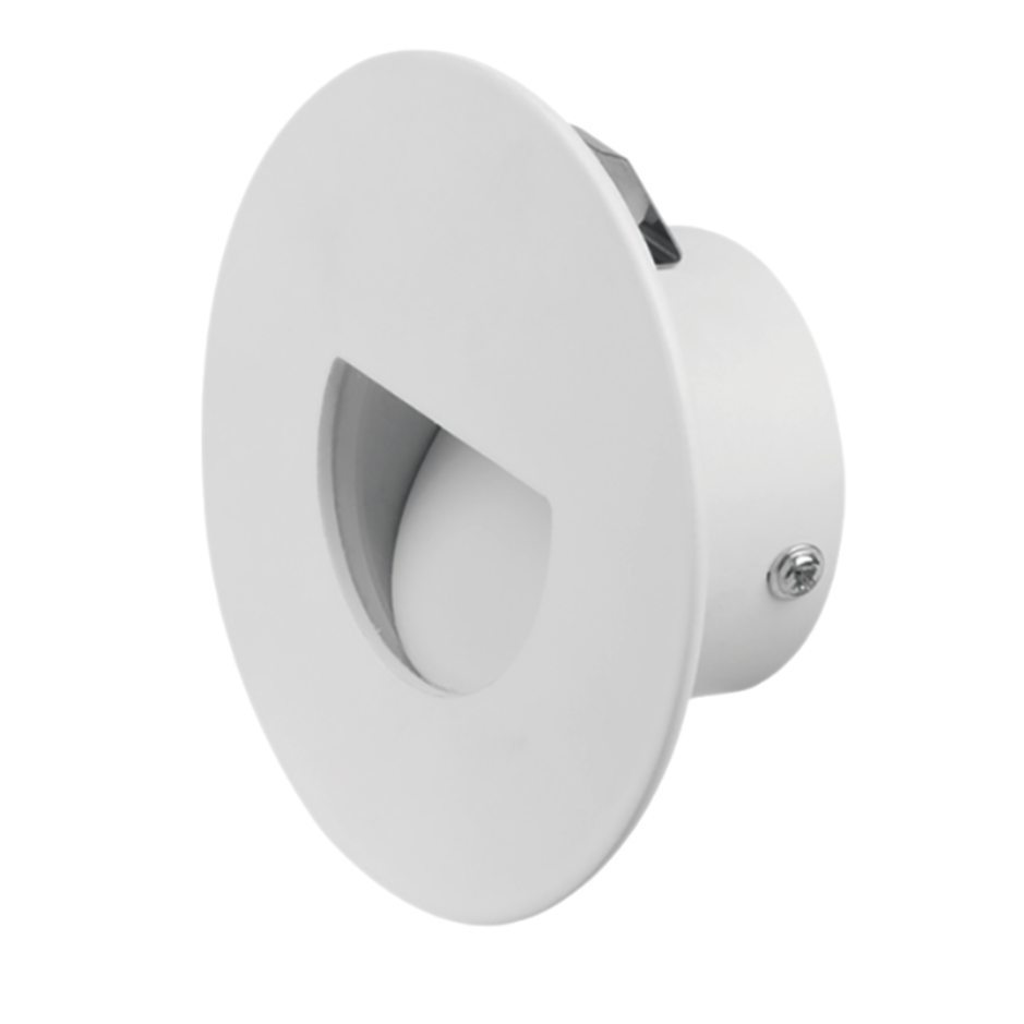 SAL Darham Round Interior Wall Lights 3000K Aluminium Silver / White 1.5W 12V IP20 - S9317