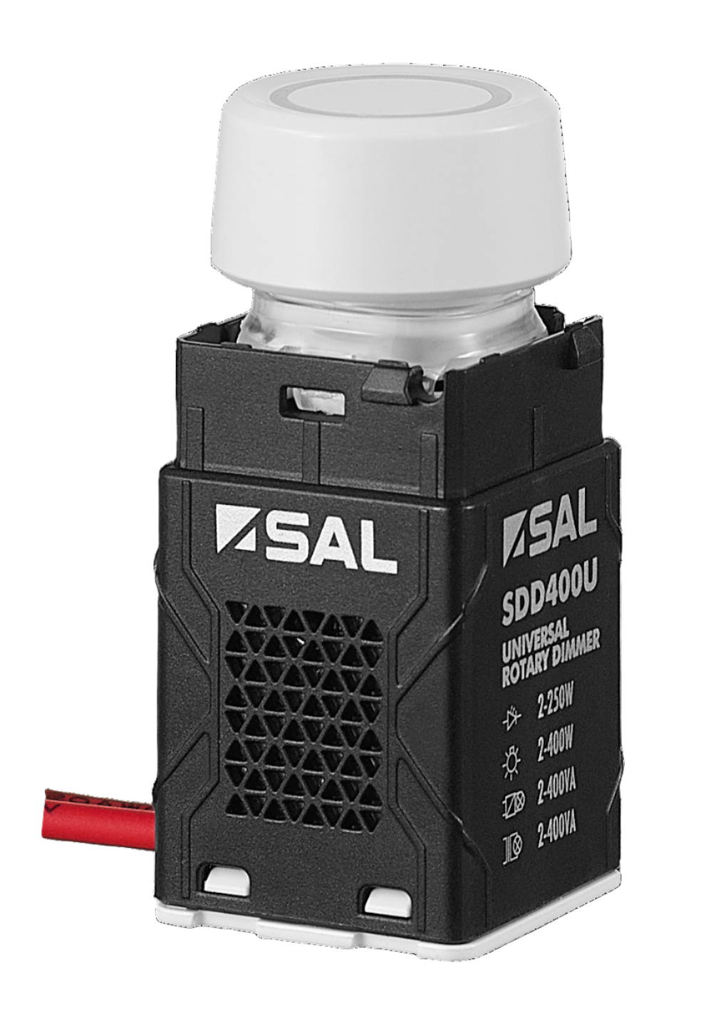 SAL SDD400U Universal Rotary Dimmer Electric Accessories White 400W 240V IP20 - SDD400U - SAL Lighting