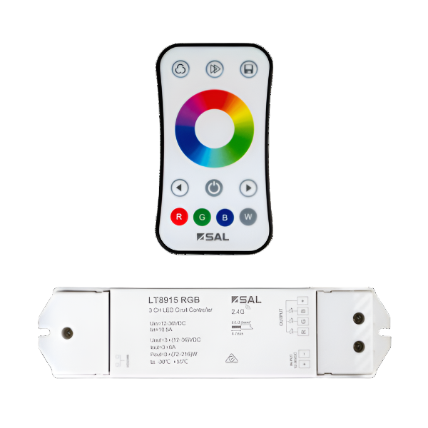 SAL LT8915RGB/BT LED Strip Control Smart Lighting Control RGB White 648W 36V IP20 - LT8915RGB - SAL Lighting