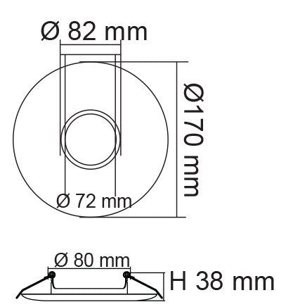 SAL Adaptor Plate S9901 LED Downlight White - S9901WH - SAL Lighting