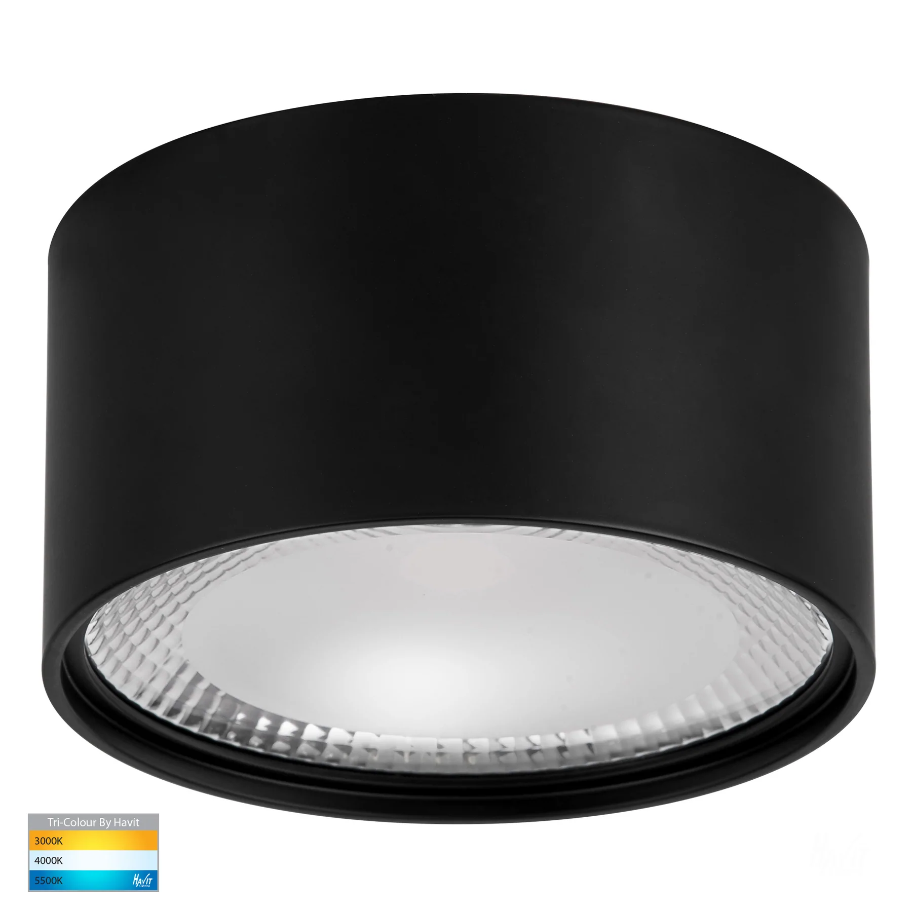 Havit Nella LED Surface Mounted Downlight Tri - Black 18W 240V/12V IP54 - HV5805T-BLK, HV5805T-BLK-12V - Havit Lighting