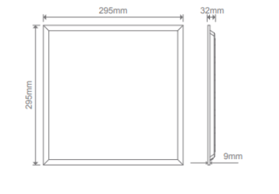 Domus Panel-303 LED Panels and Troffers Tri - White 10W 240V IP20 - 17615