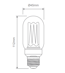 Domus T45 Dimmable Retro Mini Banana Filament Lamps and Globes B22 / E27 3.5W 240V - 65962, 65963 - Domus Lighting